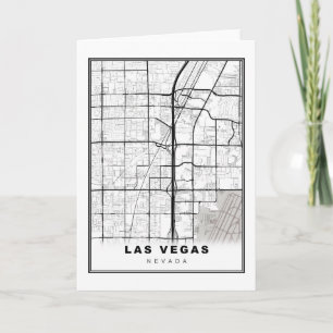 Las Vegas Strip Map Card