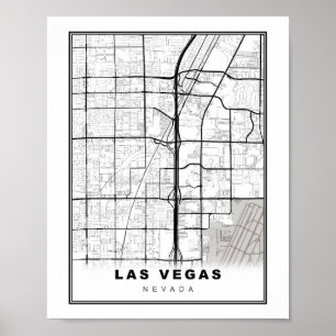 Las Vegas Strip Map Poster