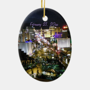 Las Vegas Strip personalised Ceramic Tree Decoration