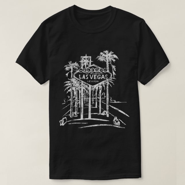 Las Vegas Strip  Retro Famous Sign Nevada Souvenir T-Shirt (Design Front)