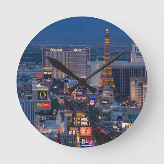 Las Vegas Strip Round Clock (Front)