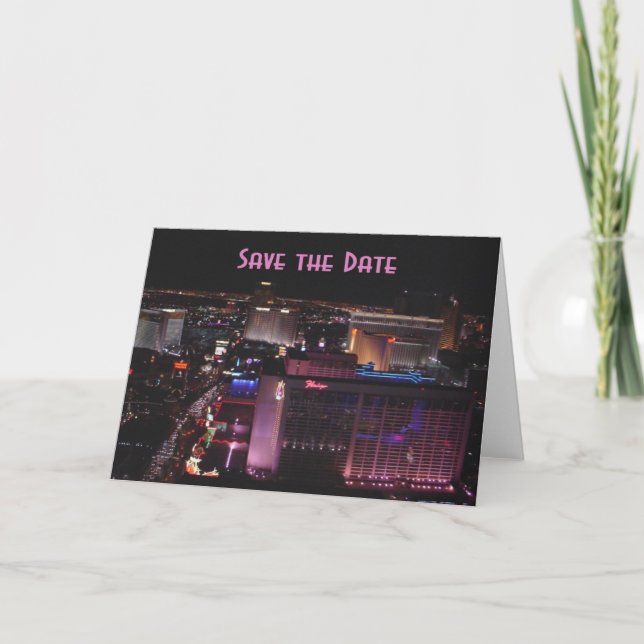 Las Vegas Strip Save the Date Card (Front)