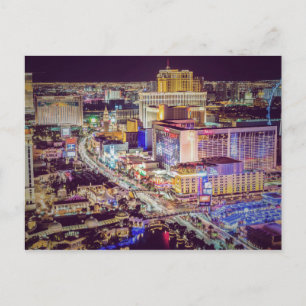 Las Vegas strip stylised Postcard