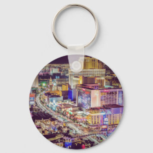 Las Vegas strip stylized Key Ring
