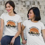 Las Vegas Strip Sunset Custom Vacation Women's T-Shirt<br><div class="desc">Cool custom Las Vegas skyline at sunset women's t-shirts for your family vacation or bachelor party trip to the city of lights. Gamble from sunrise to sundown in this city and remember it with this keepsake souvenir.</div>