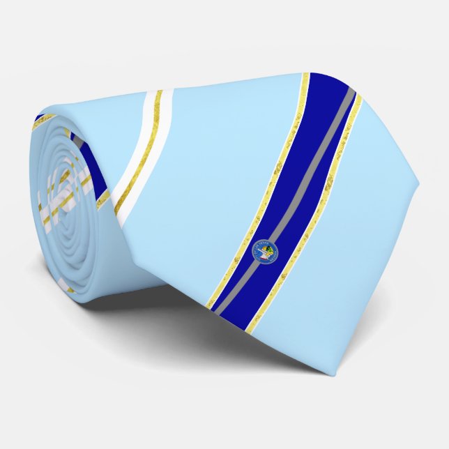 Las Vegas stripes flag Neck Tie (Rolled)