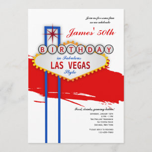 Las Vegas Style Birthday Invitation