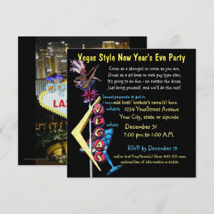 Las Vegas Style New Year'sEve Party Invitation