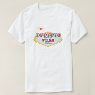 Las Vegas Style Sign Retired Personalise  T-Shirt