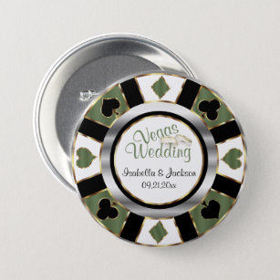 Las Vegas Style Wedding - Green 7.5 Cm Round Badge