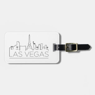 Las Vegas Stylised Skyline Luggage Tag