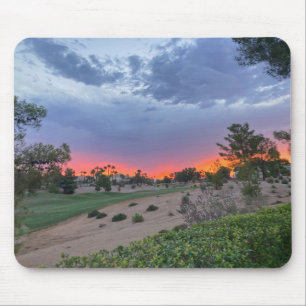 Las Vegas Sunrise Over Desert Golf Course Mouse Mat