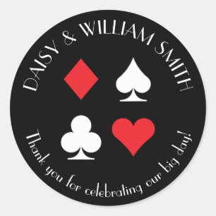 Las Vegas Theme Custom Sticker Black Red and White