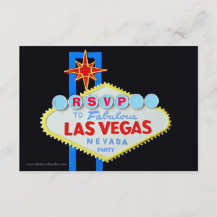 Las Vegas Theme Party RSVP enclosure Card