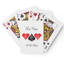 Las Vegas theme wedding party favour playing cards
