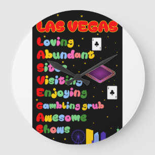 Las Vegas Tourist Acronym Wall Clock