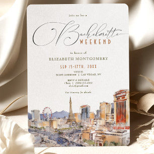 LAS VEGAS Travel Bachelorette Itinerary Invitation
