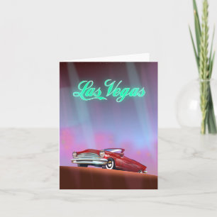 Las Vegas travel poster Holiday Card