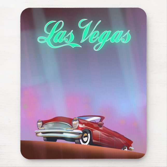 Las Vegas travel poster Mouse Mat (Front)