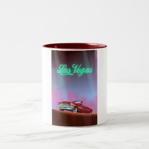 Las Vegas travel poster Two-Tone Coffee Mug
