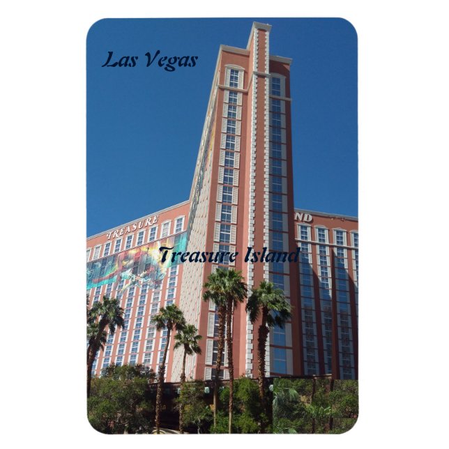 Las Vegas Treasure Island Magnet (Vertical)