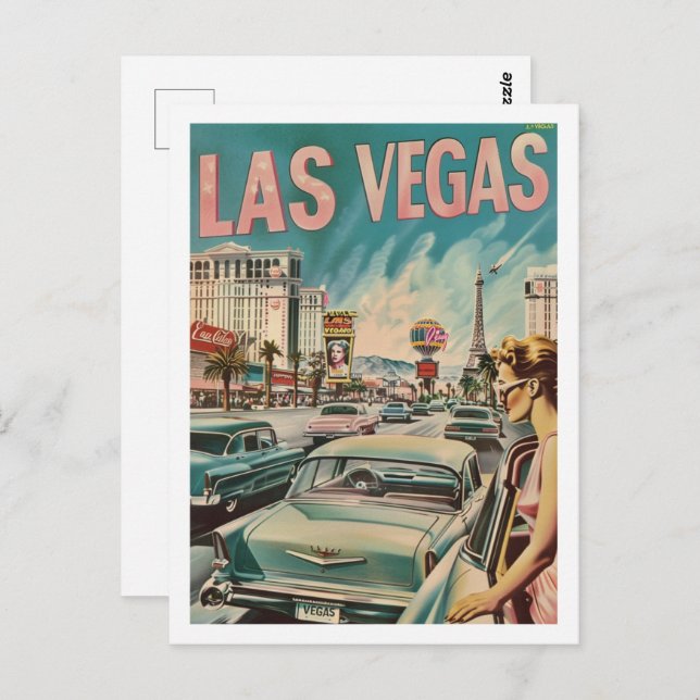 Las Vegas USA Vintage Famous Travel Place  Postcard (Front/Back)