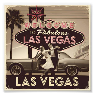 Las Vegas USA vintage Photo Print