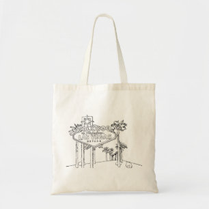 Las Vegas Vacation Drawing Vacation Art Travelling Tote Bag