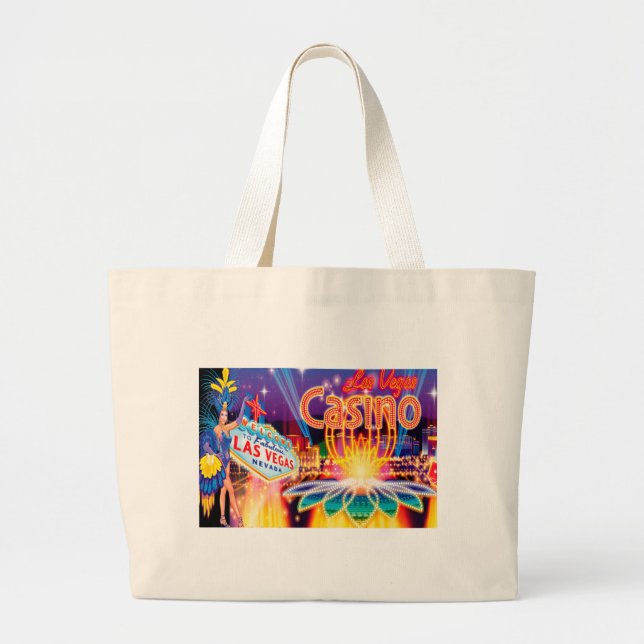Las Vegas Vacation Large Tote Bag (Front)