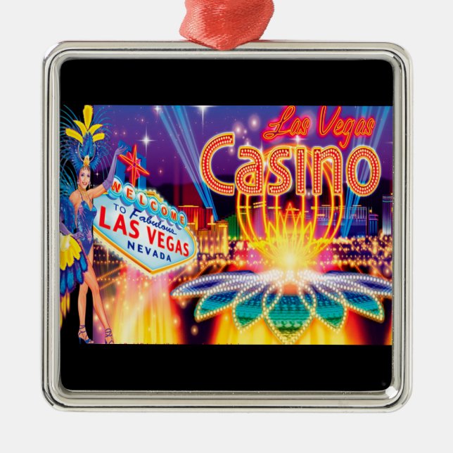 Las Vegas Vacation Metal Tree Decoration (Front)
