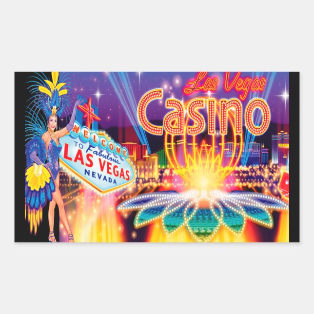 Las Vegas Vacation Rectangular Sticker (Front)