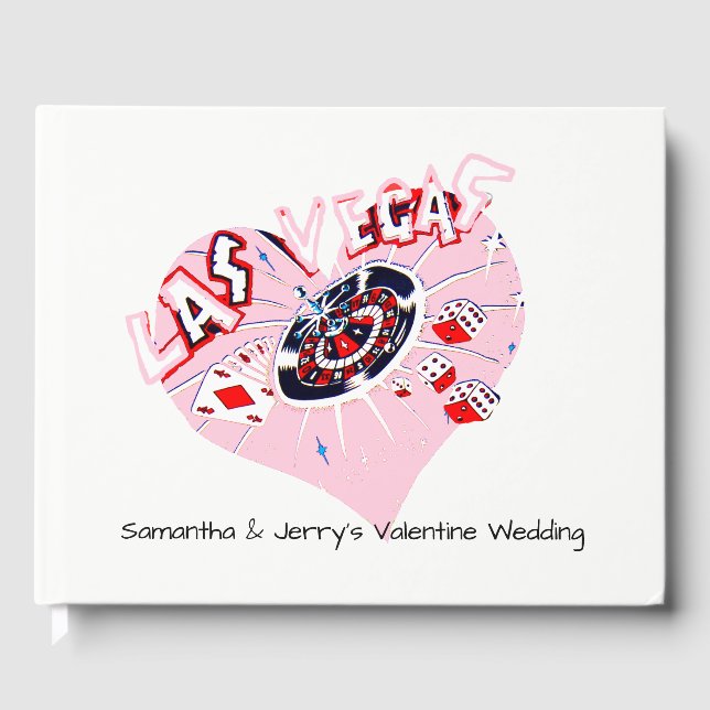 Las Vegas Valentine Wedding Guest Book (Front)