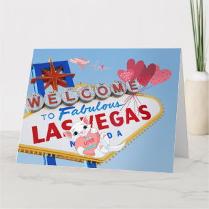 Las Vegas Valentine's Day large Card