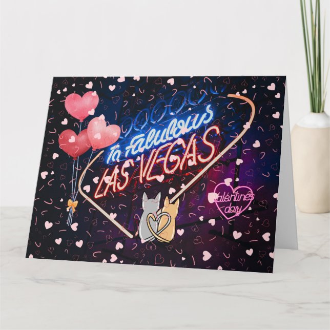 Las Vegas Valentine's Day large Card.  Card (Front)