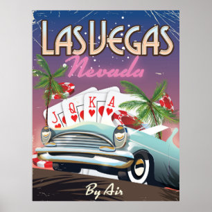 Las Vegas vintage style vacation poster