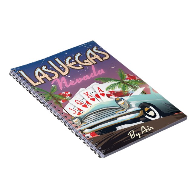 Las Vegas vintage style vacation poster Notebook (Right Side)