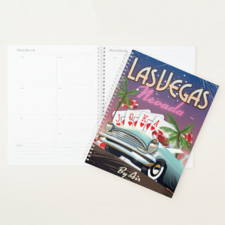 Las Vegas vintage style vacation poster Planner