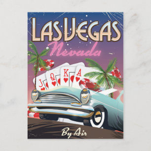 Las Vegas vintage style vacation poster Postcard