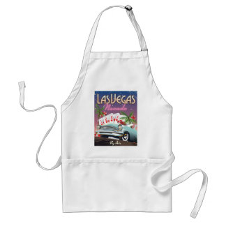 Las Vegas vintage style vacation poster Standard Apron