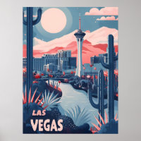 Las Vegas Vintage Travel Ad Art