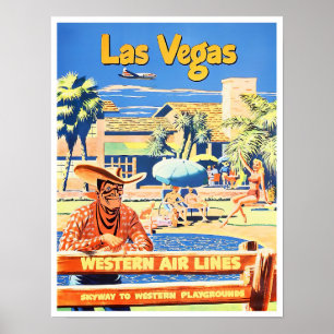 Las Vegas vintage travel poster