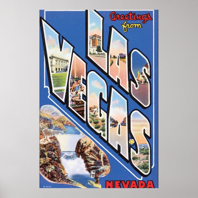 Las Vegas Vintage Travel Poster Artwork (Front)