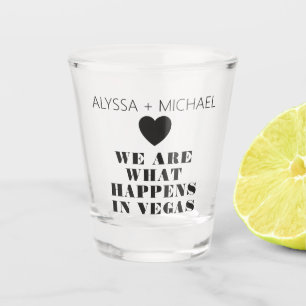 Las Vegas We Are What Happens Wedding Favour Shot Glass