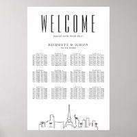 Las Vegas Wedding | 12 Table Seating Chart 