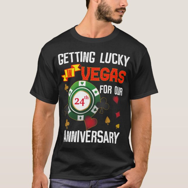 Las Vegas Wedding Anniversary Couple Matching Trip T-Shirt (Front)