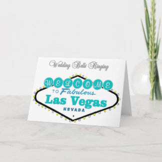 Las Vegas Wedding Bells Ringing Announcement Cards