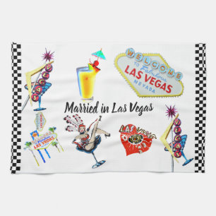 Las Vegas Wedding Bride or Groom Tea Towel