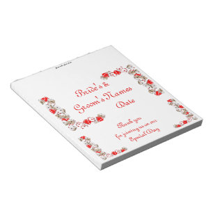 Las Vegas Wedding Candy Bar Wrapper Party Favour Notepad