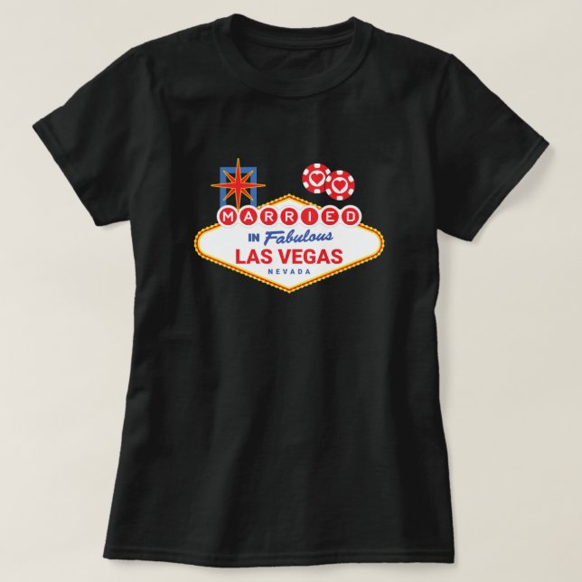 Las Vegas Wedding - Couple Married in Las Vegas T-Shirt (Design Front)
