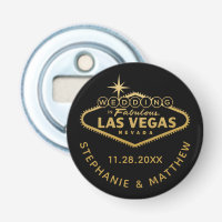 Las Vegas Wedding Date Favour Magnetic